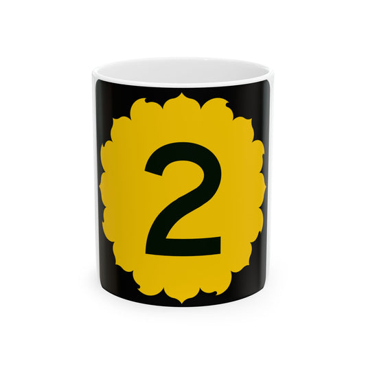 K-2 (Kansas) (Road Sign) White Coffee Mug