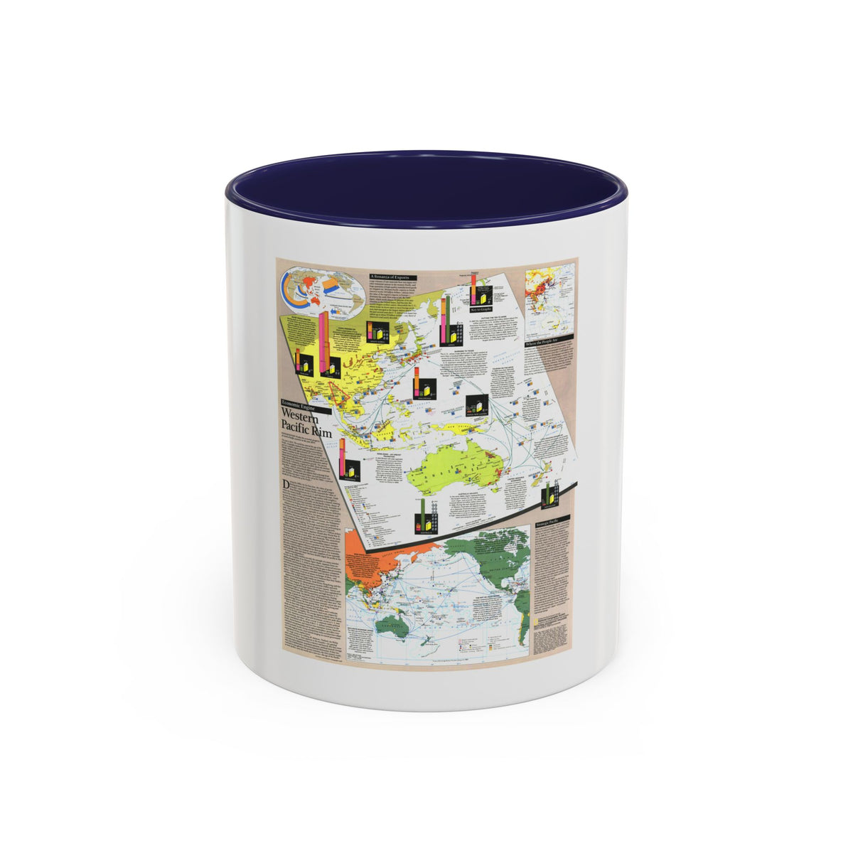 Pacific - Western Rim (1989) (Map) Accent Coffee Mug