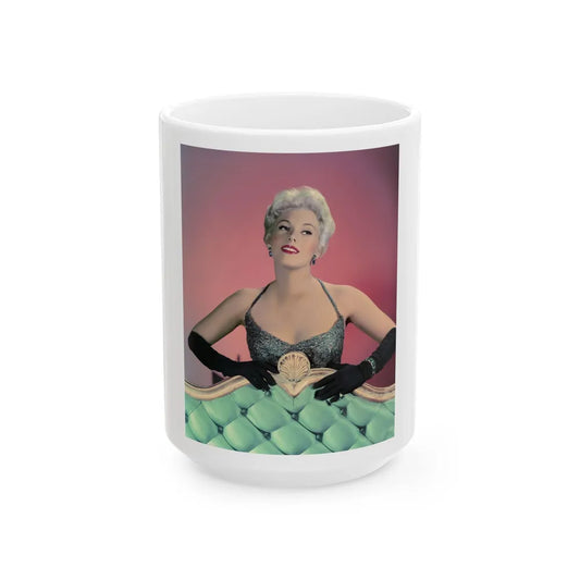 Kim Novak #247 (Vintage Female Icon) White Coffee Mug-15oz-Go Mug Yourself