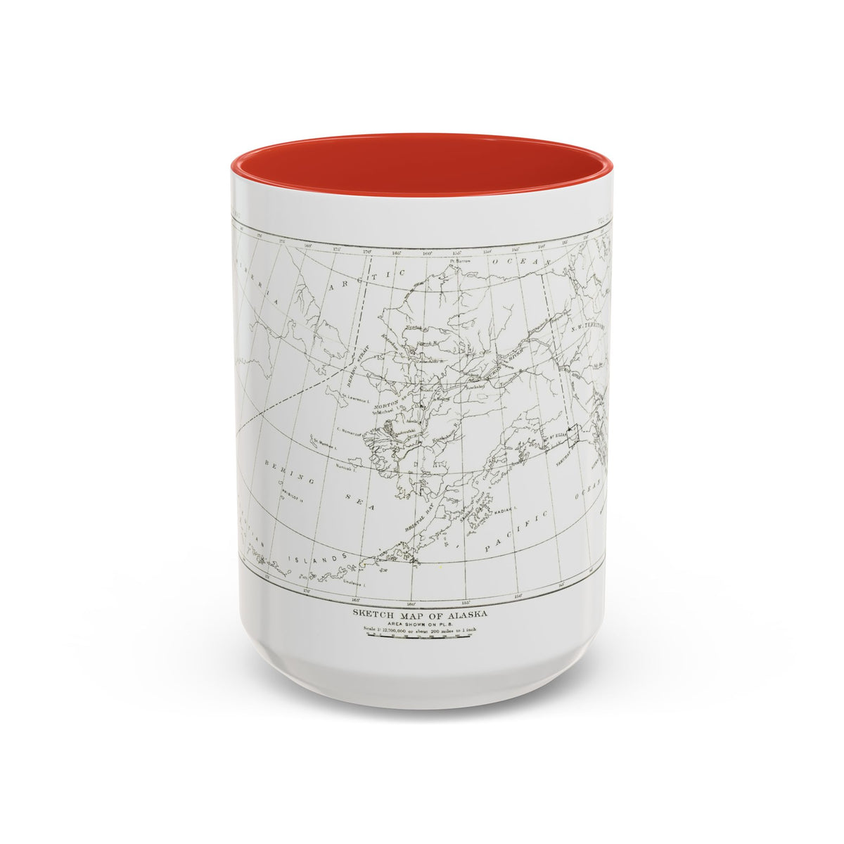 Alaska - Sketch Map (1891) (Map) Accent Coffee Mug