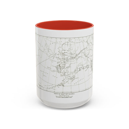 Alaska - Sketch Map (1891) (Map) Accent Coffee Mug