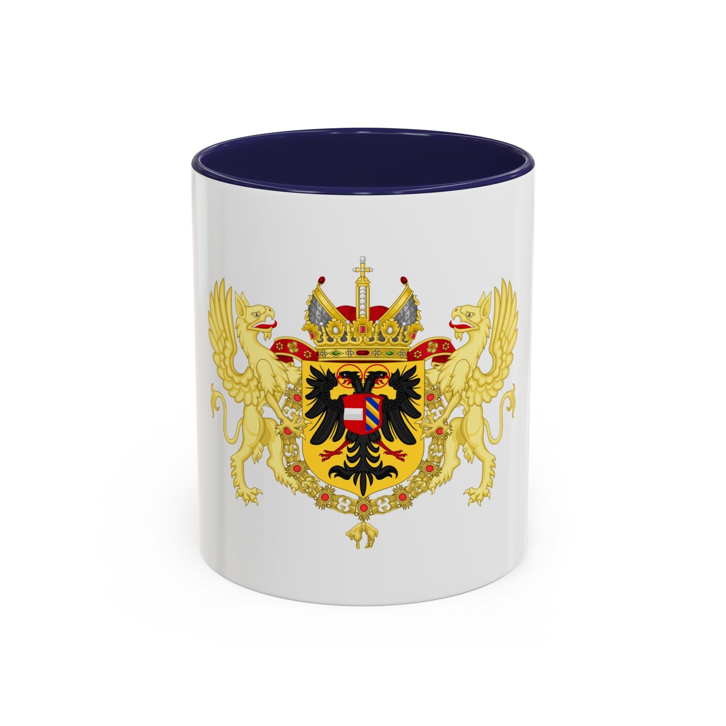 Ornamented Coat of Arms of Maximilian II, Holy Roman Emperor - Accent Coffee Mug