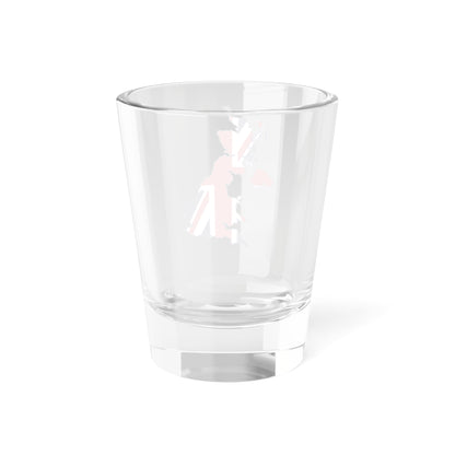 UK Outline and Flag (United Kingdom) Shot Glass 1.5oz