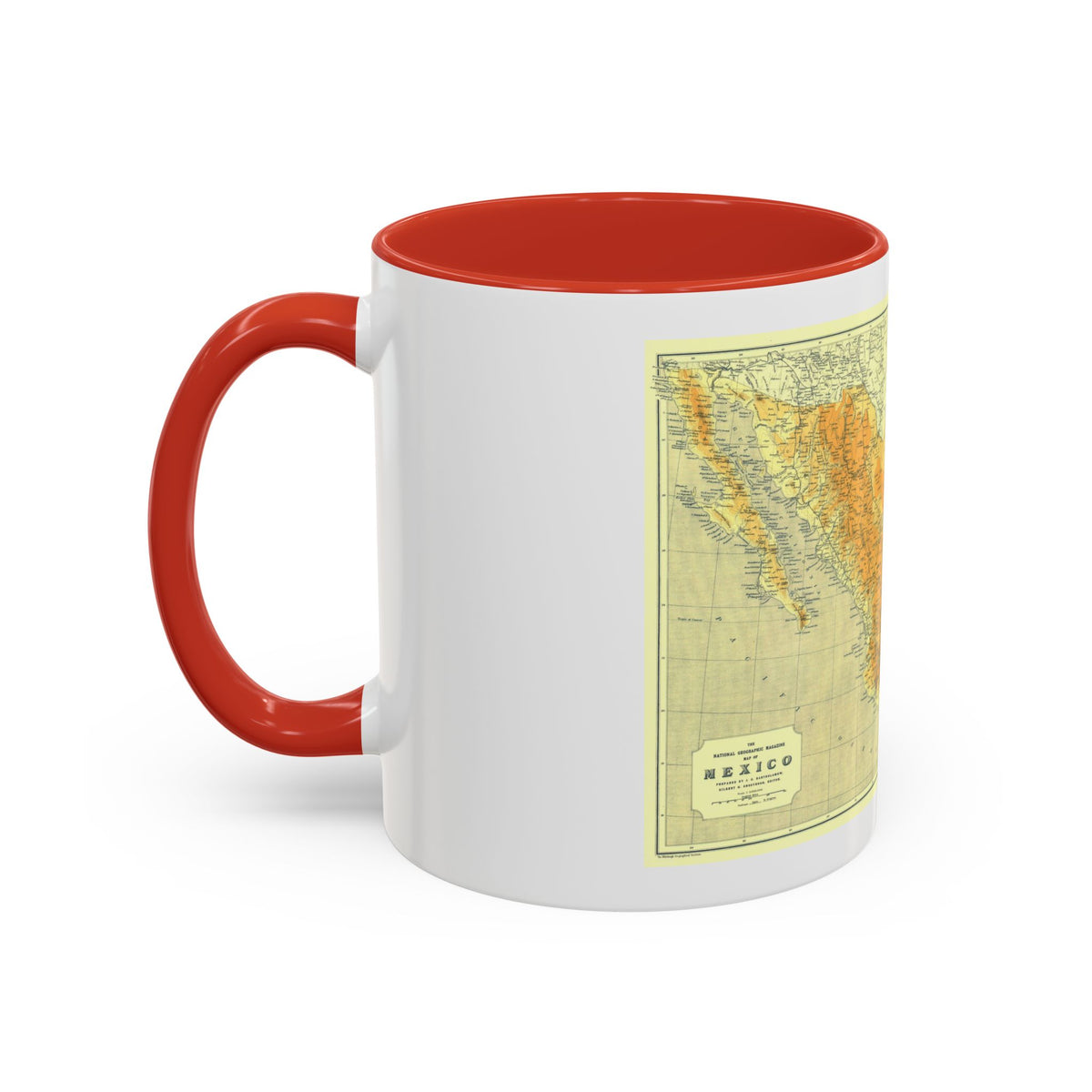 Central America & Mexico (1914) (Map) Accent Coffee Mug