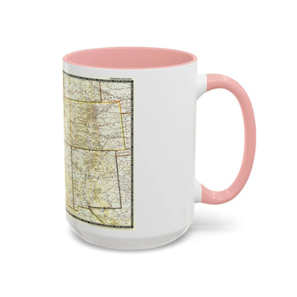 USA - Southwestern (1948) (Map) Accent Coffee Mug-Go Mug Yourself