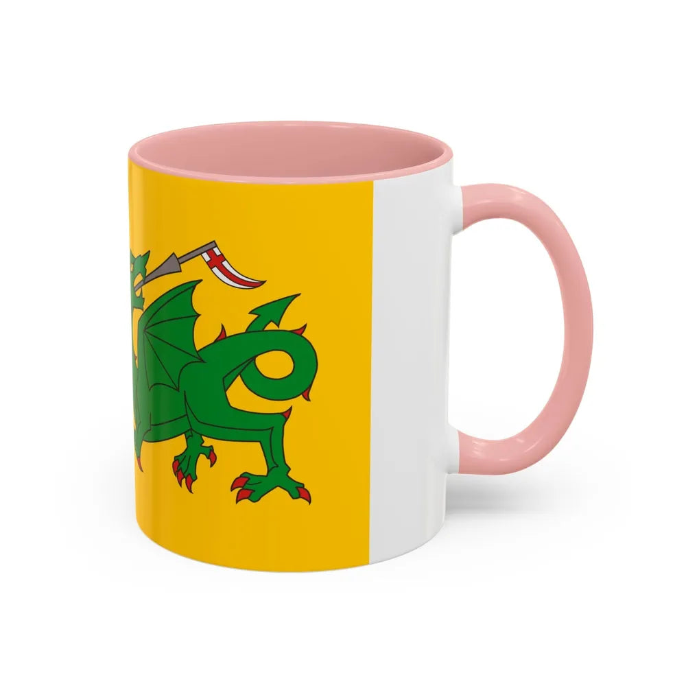 Flag of Evenley UK - Accent Coffee Mug-Go Mug Yourself