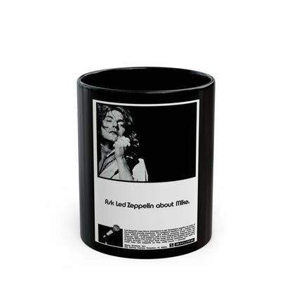 Shure Microphones - Led Zeppelin 1972 (Music Poster) Black Coffee Mug-11oz-Go Mug Yourself