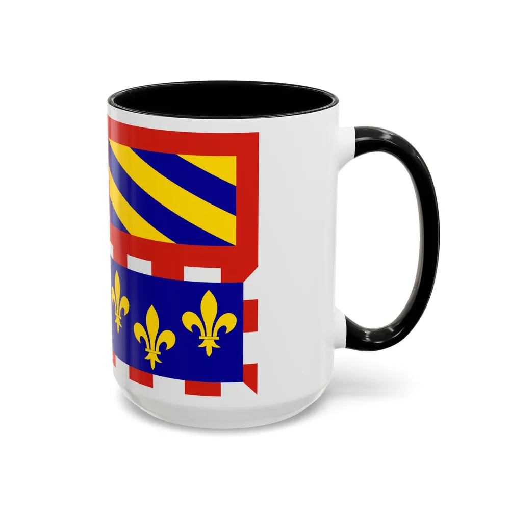 Flag of Bourgogne France - Accent Coffee Mug-Go Mug Yourself