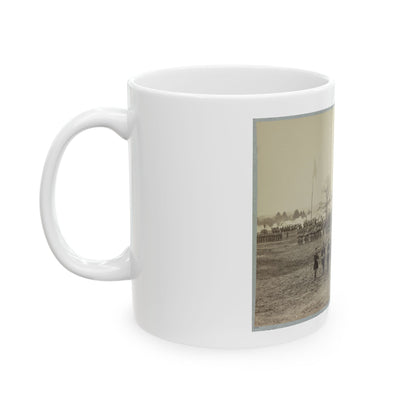 7th New York Cavalry-- Gen. I. N. Palmer & Staff In Foreground-- Camp Near Washington, D. C. (U.S. Civil War) White Coffee Mug