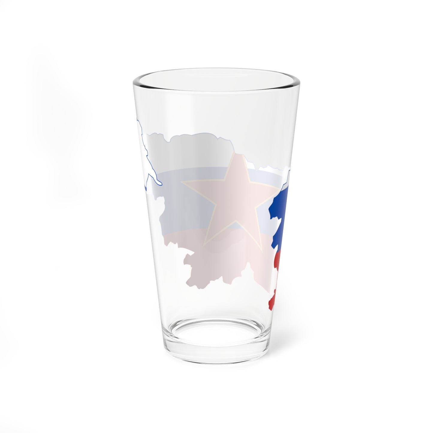 Flag map of Slovenia 1945-1991 (Slovenia) Pint Glass 16oz