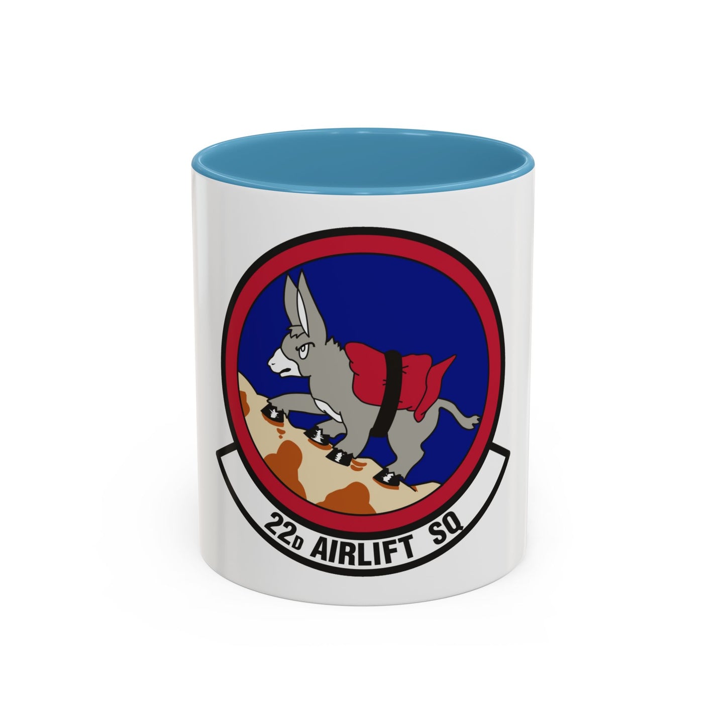 22d Airlift Squadron (U.S. Air Force) Accent Coffee Mug