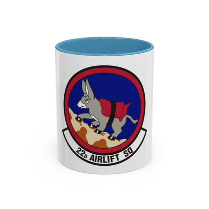 22d Airlift Squadron (U.S. Air Force) Accent Coffee Mug