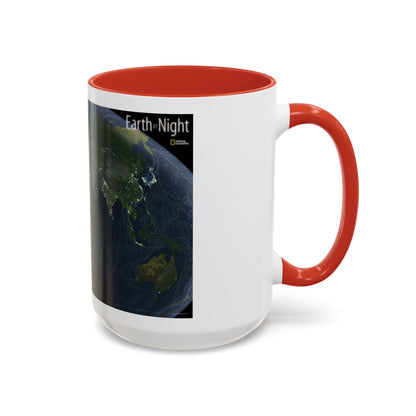 World Map - Earth at Night (2004) (Map) Accent Coffee Mug