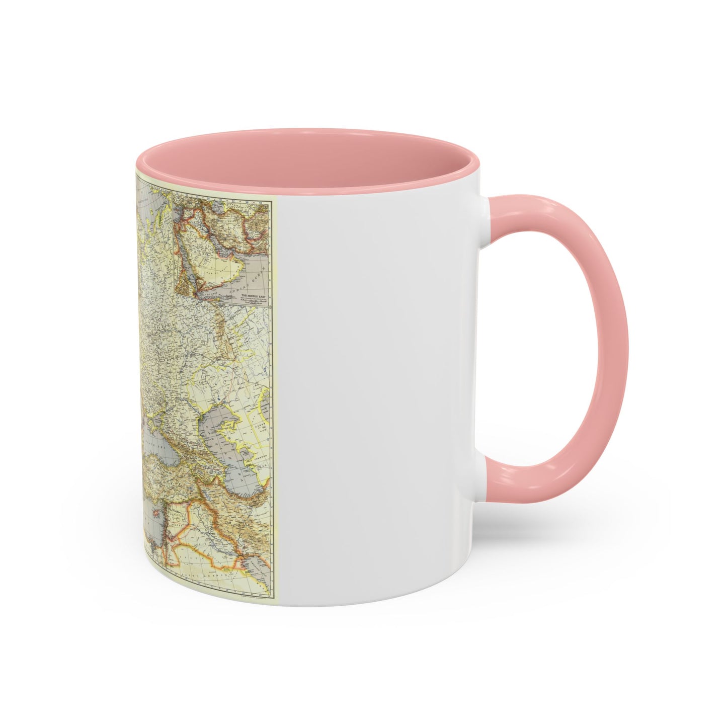 Europe and the Near East (1940) (Map) Accent Coffee Mug