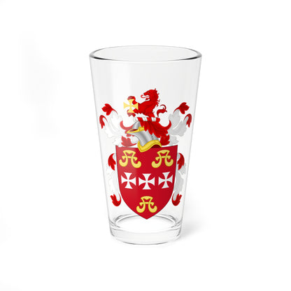 Coat of Arms of William Chesebrough (United States) (Coat of Arms) Pint Glass 16oz
