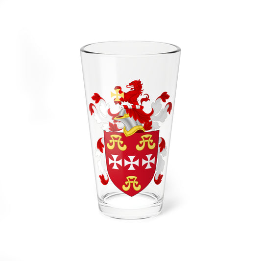Coat of Arms of William Chesebrough (United States) (Coat of Arms) Pint Glass 16oz