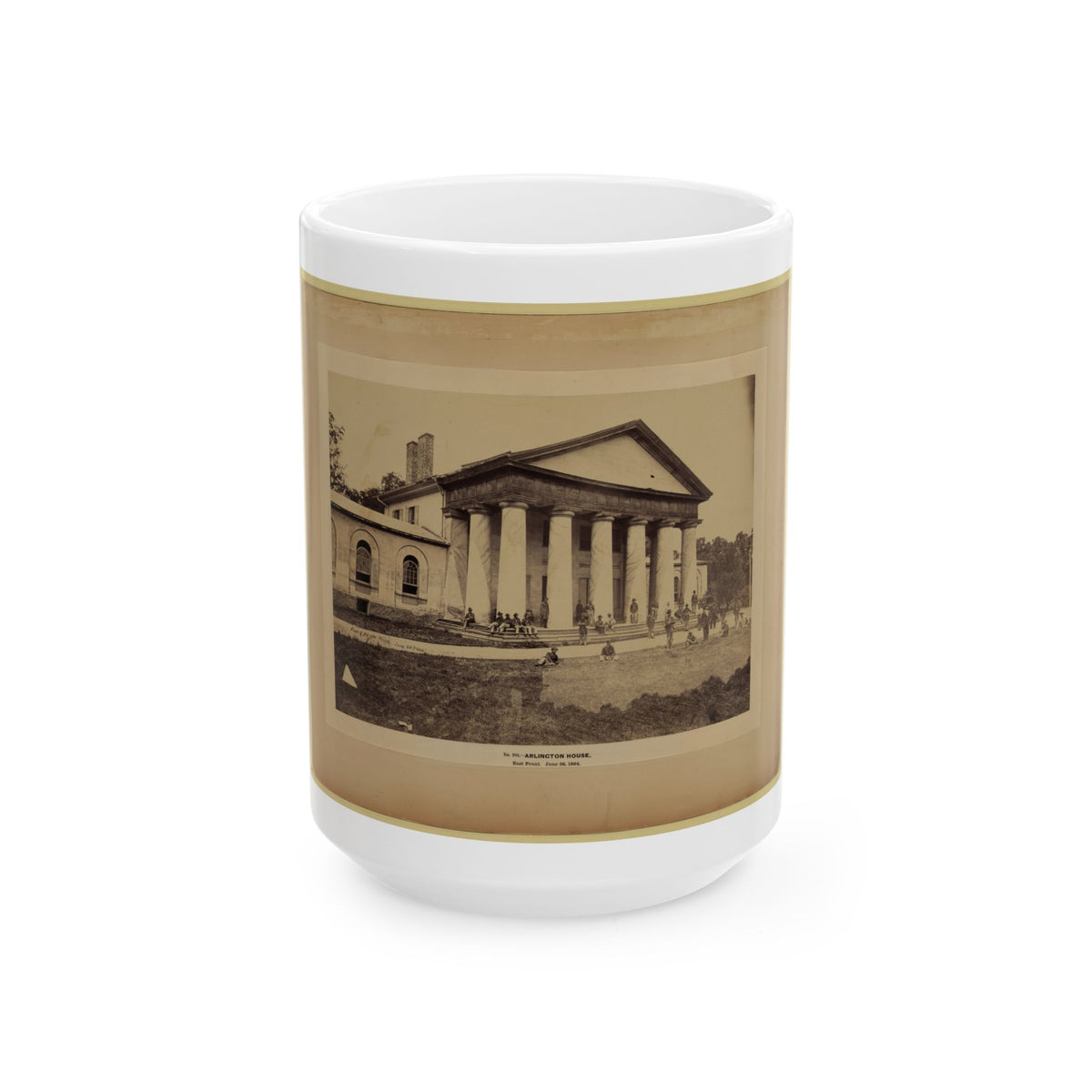 Arlington House, East Front, June 28, 1864 (U.S. Civil War) White Coffee Mug