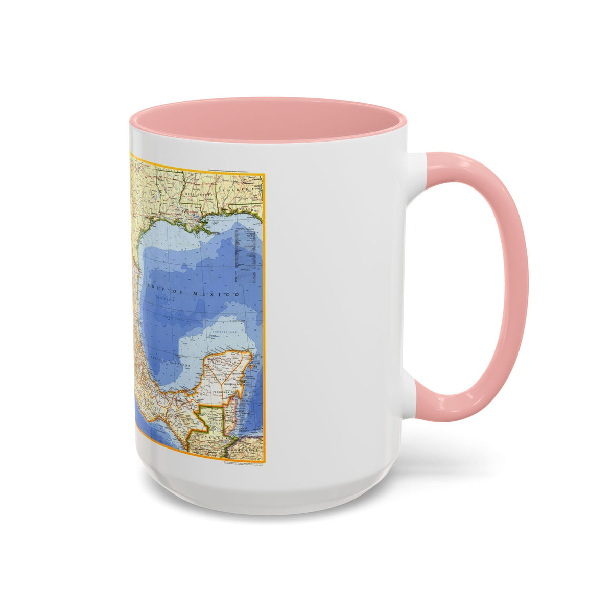Central America - Mexico (1973) (Map) Accent Coffee Mug