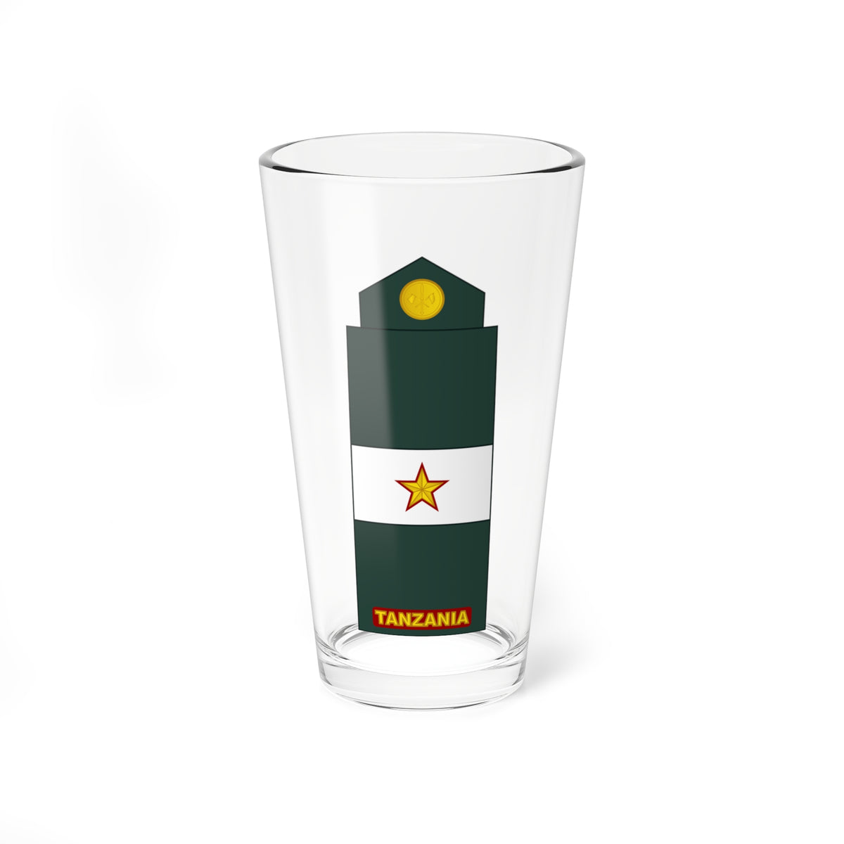07 Tanzania Army OC (Tanzania) (Military Rank) Pint Glass 16oz