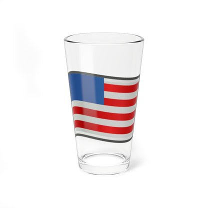 US Flag icon (United States) Pint Glass 16oz