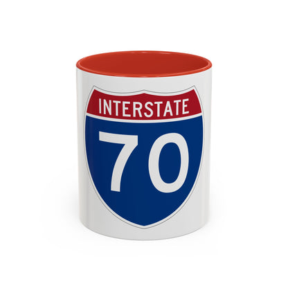 Interstate 70 (U.S. Highways) Accent Coffee Mug