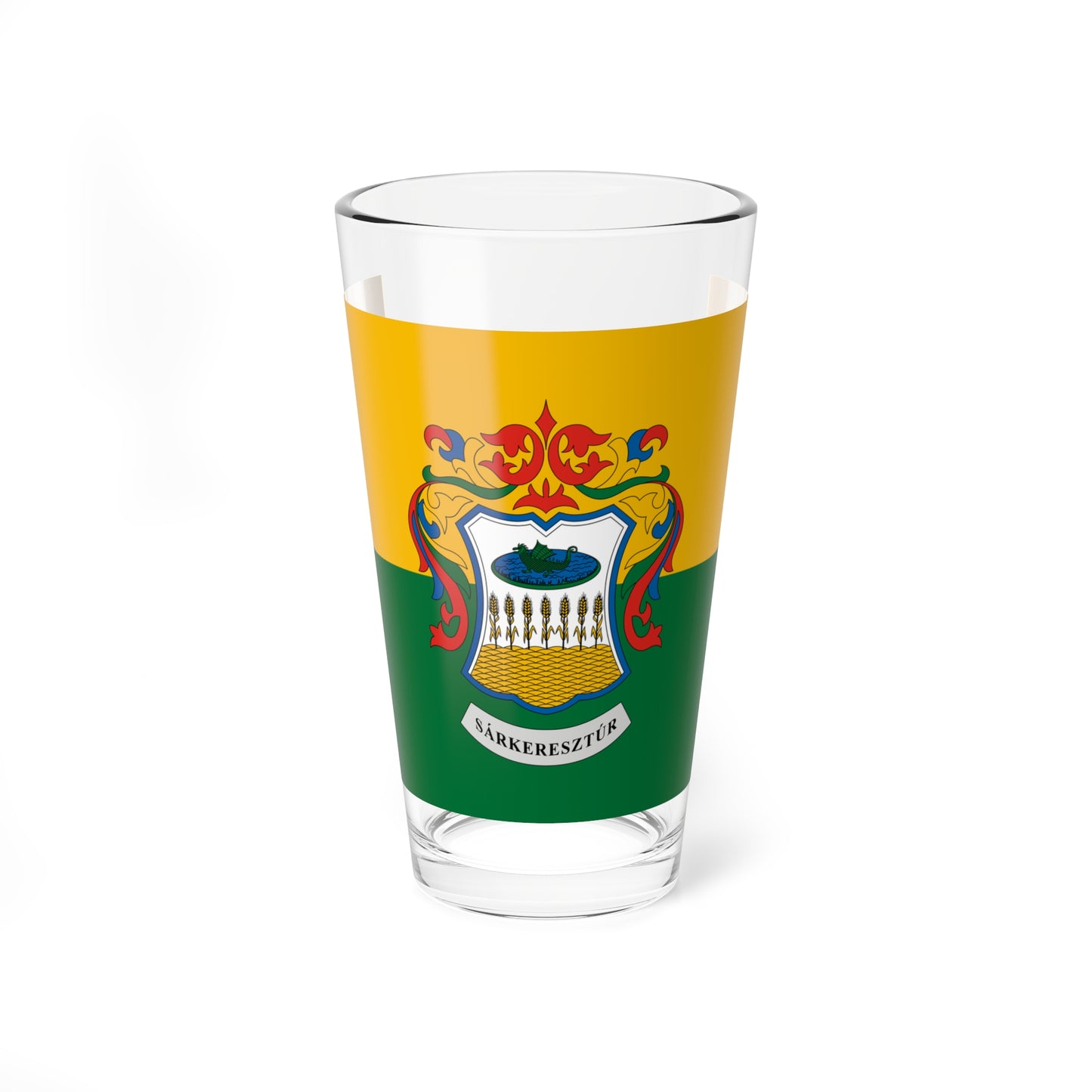 Flag of Sarkeresztur (Hungary) Pint Glass 16oz