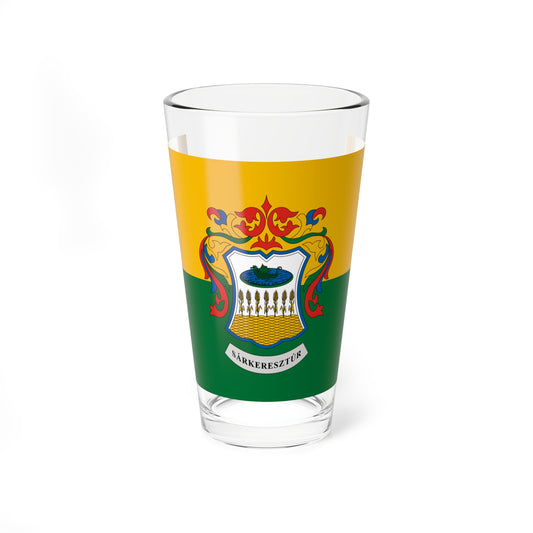 Flag of Sarkeresztur (Hungary) Pint Glass 16oz