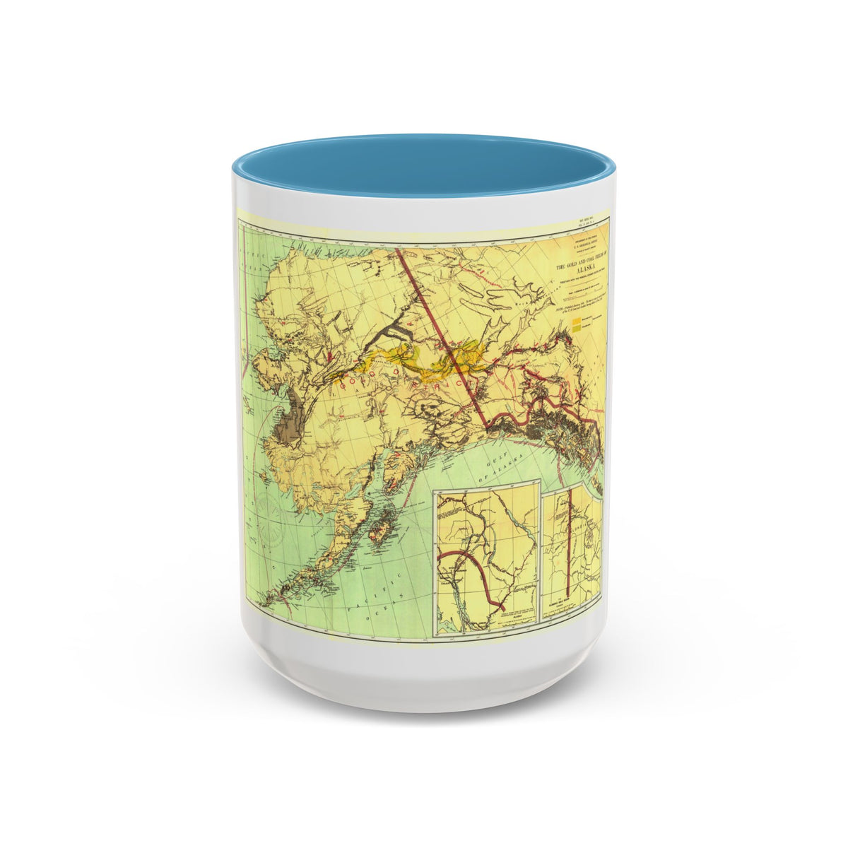 Alaska - The Gold & Coal Fields (1898) (Map) Accent Coffee Mug