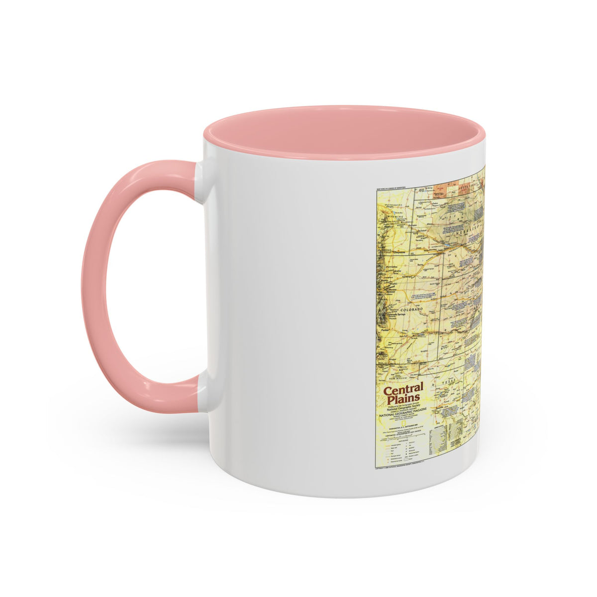 USA - Central Plains 1 (1985) (Map) Accent Coffee Mug