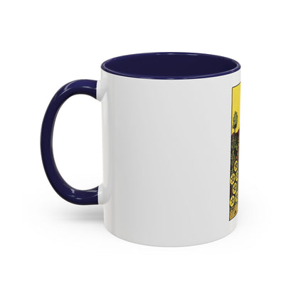 The 9 of Pentacles (Tarot Card) Accent Coffee Mug