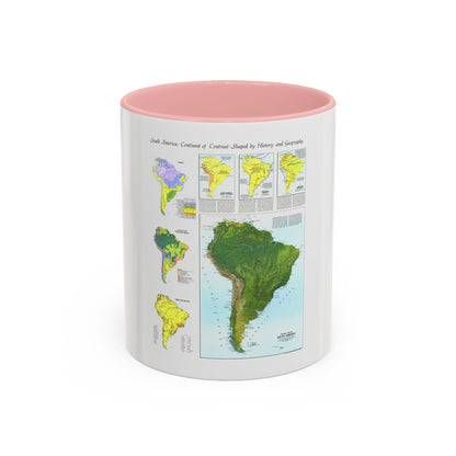 South America - Physical Map (1972) (Map) Accent Coffee Mug