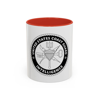 USCG Intelligence 1 color (U.S. Coast Guard) Accent Coffee Mug