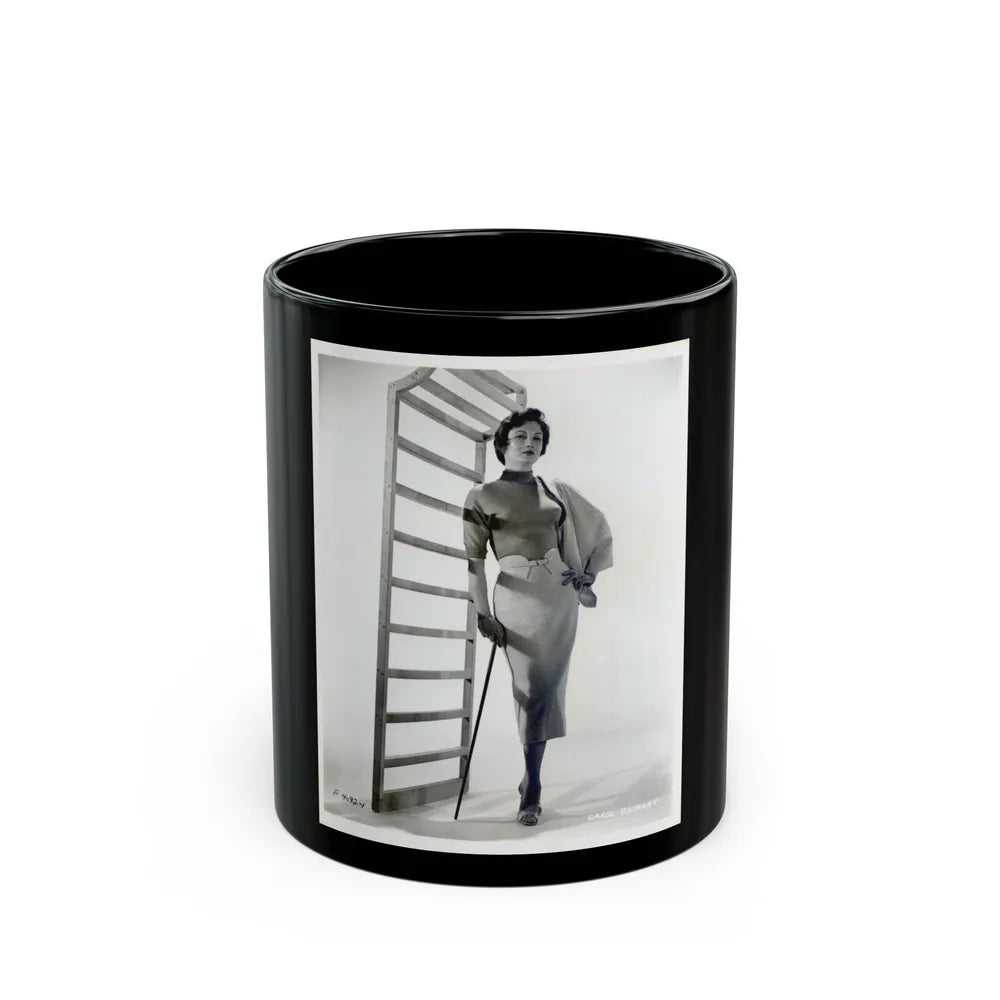 Carol Ohmart #02 (Vintage Female Icon) Black Coffee Mug-11oz-Go Mug Yourself