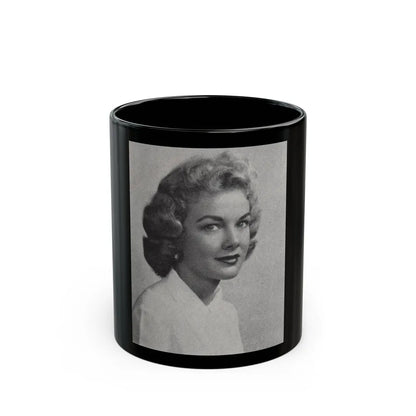 Leslie Parrish #167 (Vintage Female Icon) Black Coffee Mug-11oz-Go Mug Yourself