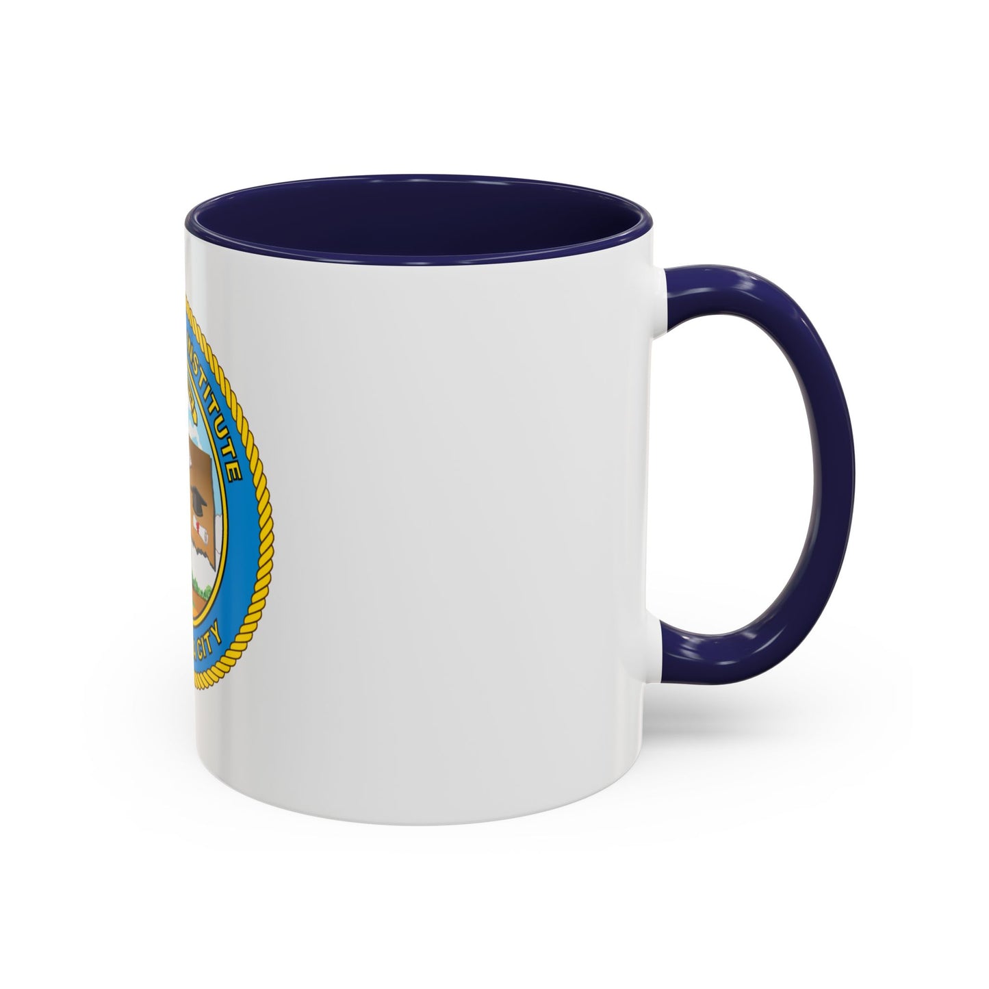 USCG Institute Oklahoma City (U.S. Coast Guard) Accent Coffee Mug