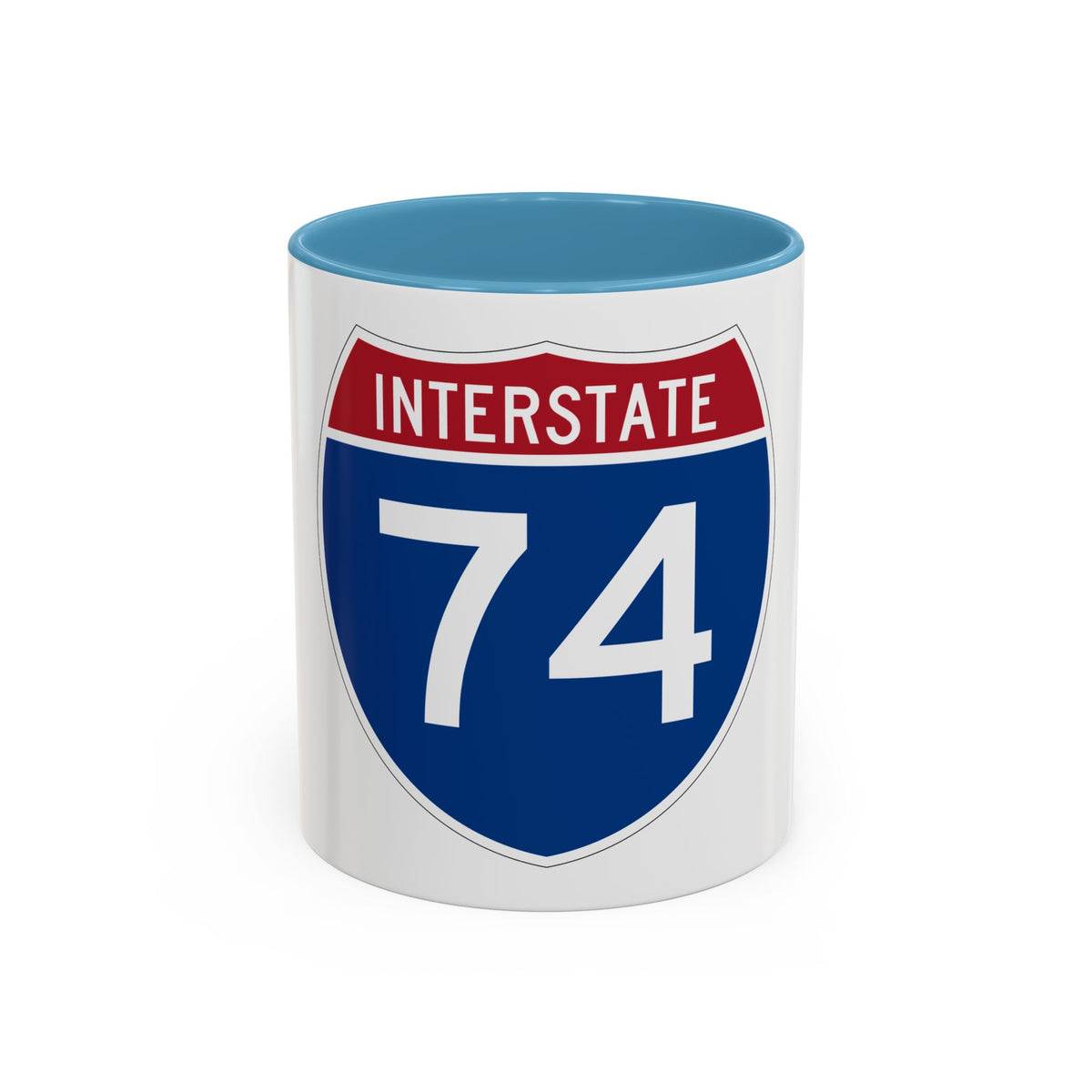Interstate 74 (U.S. Highways) Accent Coffee Mug