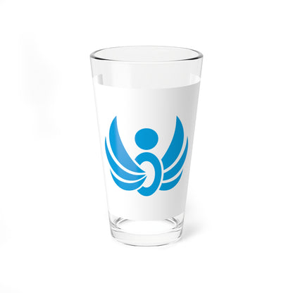 Flag of Ukiha Fukuoka (Japan) Pint Glass 16oz
