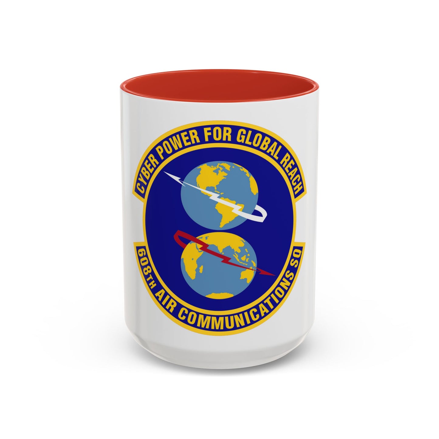 608th Air Communications Squadron (U.S. Air Force) Accent Coffee Mug