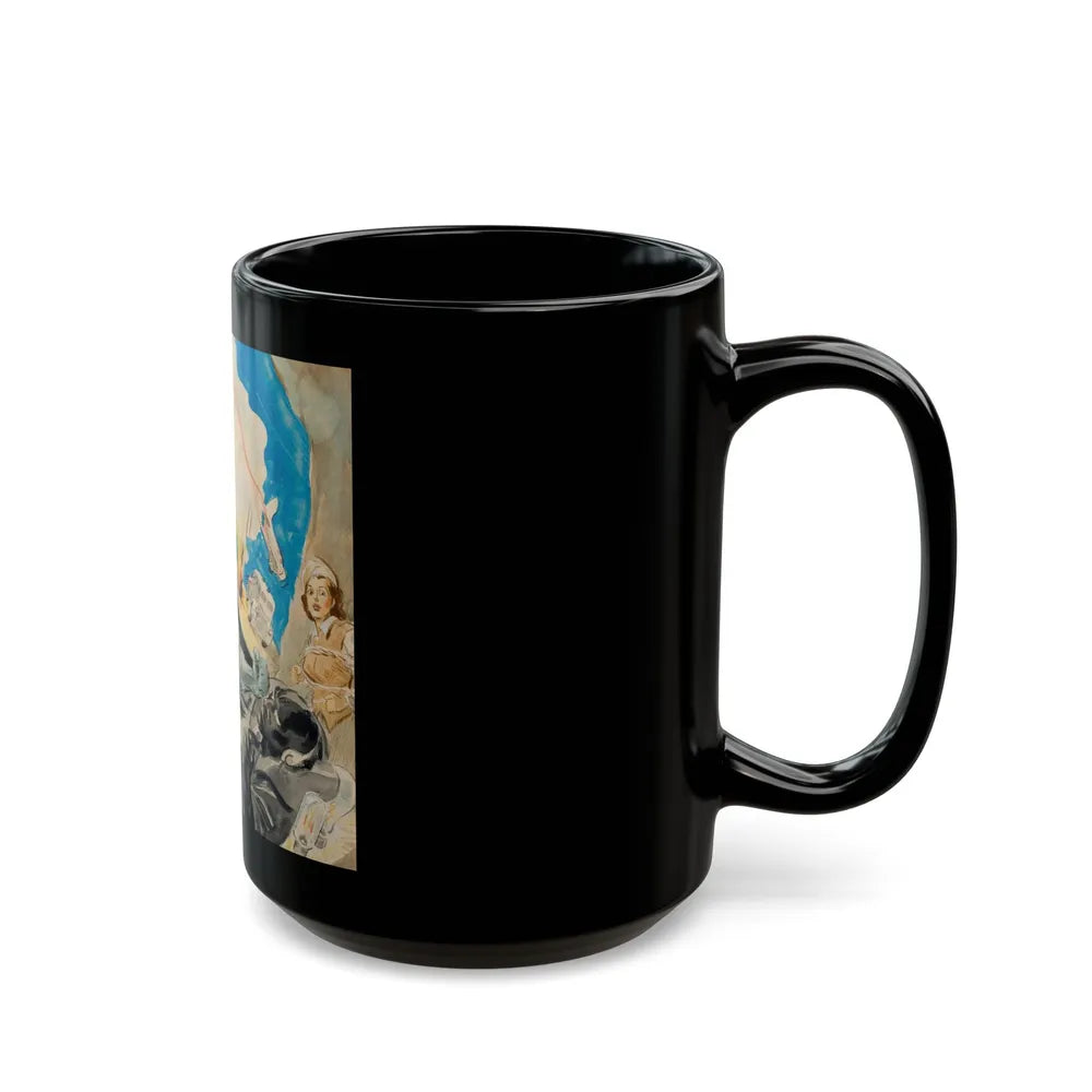 Batman and Robin, movie poster illustrations (2) - Black Coffee Mug-Go Mug Yourself