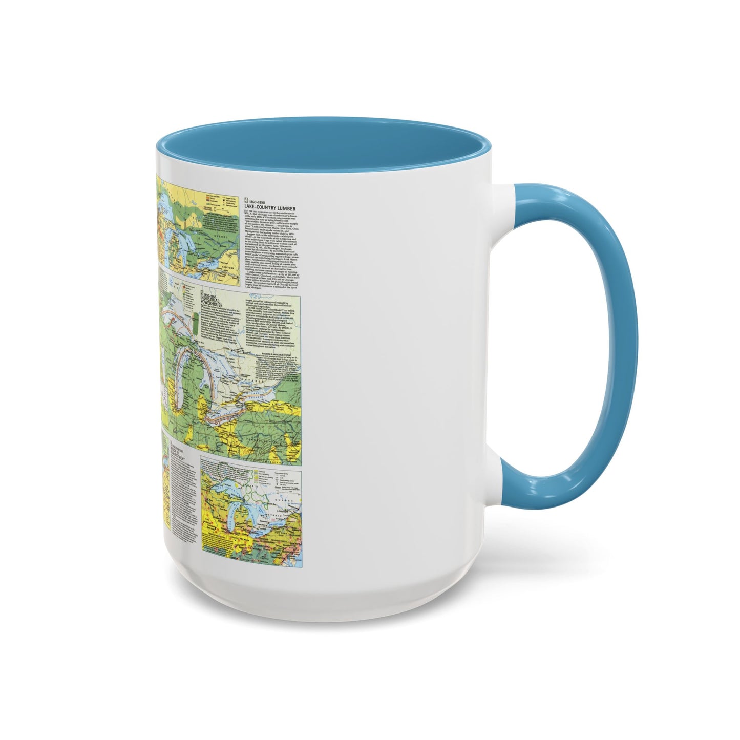 Canada - The Great Lakes 2 (1987) (Map) Accent Coffee Mug