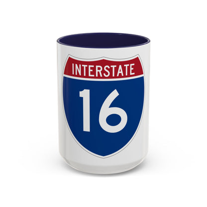 Interstate 16 (U.S. Highways) Accent Coffee Mug