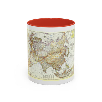 Asia and Adjacent Areas (1951) (Map) Accent Coffee Mug