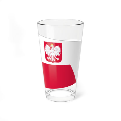 POL dowodca flotylli rank flag (Poland) Pint Glass 16oz