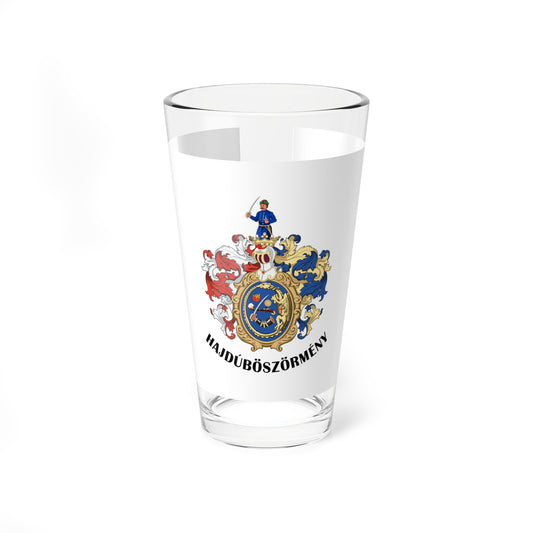 Flag of Hajduboszormeny (Hungary) Pint Glass 16oz