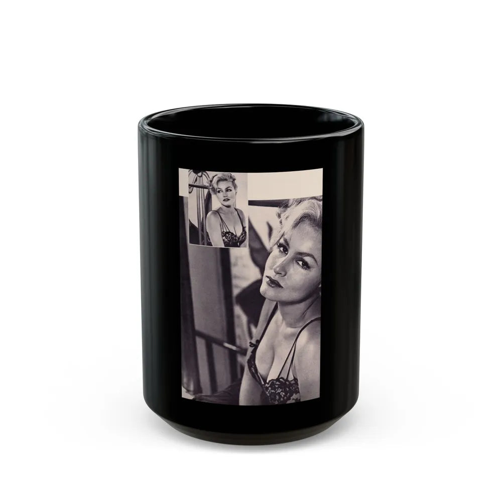 Julie Newmar #345 (Vintage Female Icon) Black Coffee Mug-15oz-Go Mug Yourself