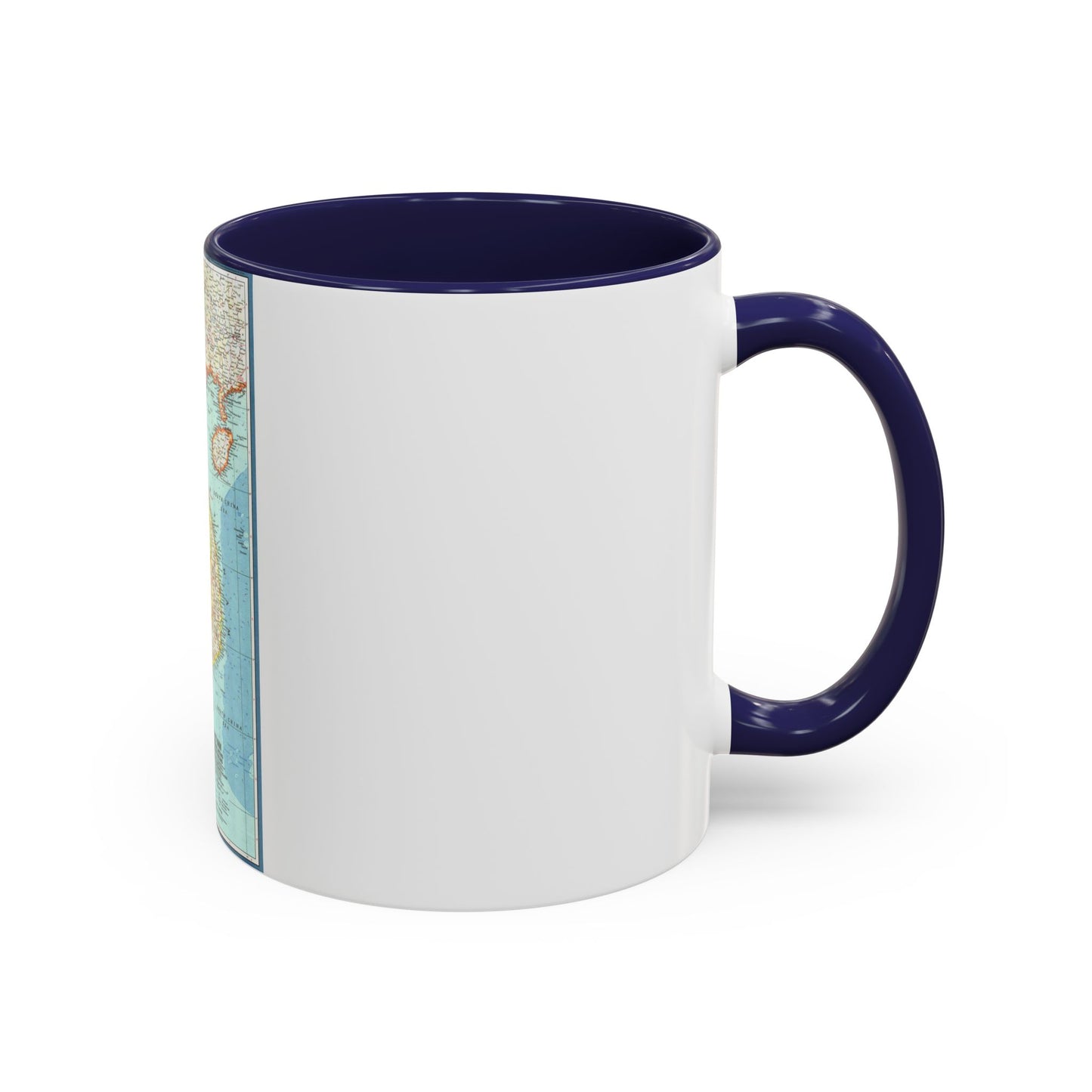 Asia - Viet Nam, Cambodia, Laos (1965) (Map) Accent Coffee Mug