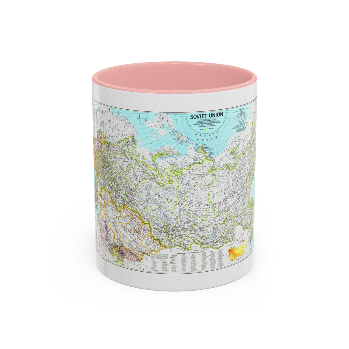 Russia - Soviet Union 1 (1990) (Map) Accent Coffee Mug