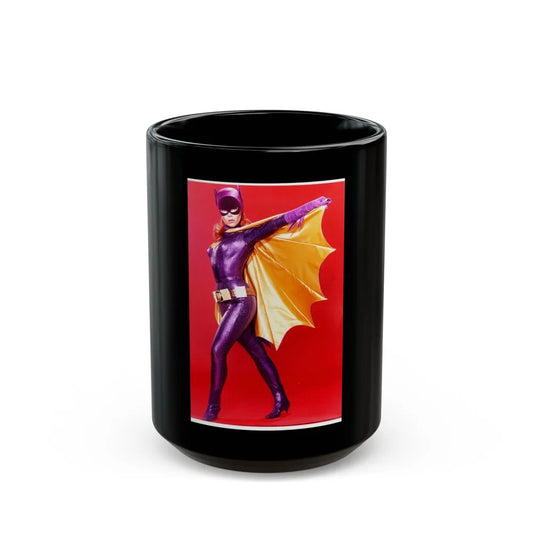 Yvonne Craig #44 - Batgirl Photo (Vintage Female Icon) Black Coffee Mug-15oz-Go Mug Yourself