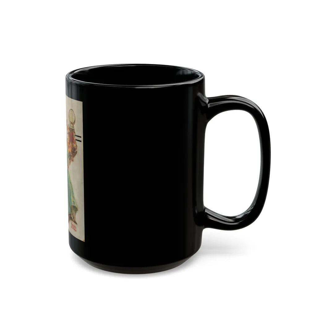 Dancing, The Saturday Evening Post cover study - Black Coffee Mug-Go Mug Yourself