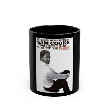 Sam Cooke 1965 (Music Poster) Black Coffee Mug-11oz-Go Mug Yourself